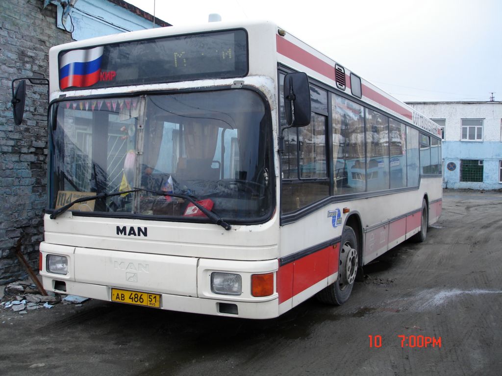 Murmansk region, MAN A10 NL202 # АВ 486 51