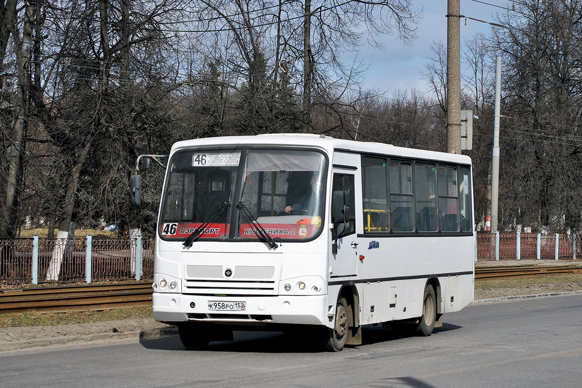 Nizhegorodskaya region, PAZ-320402-05  (2E, 2R, 2F) # К 958 РО 152