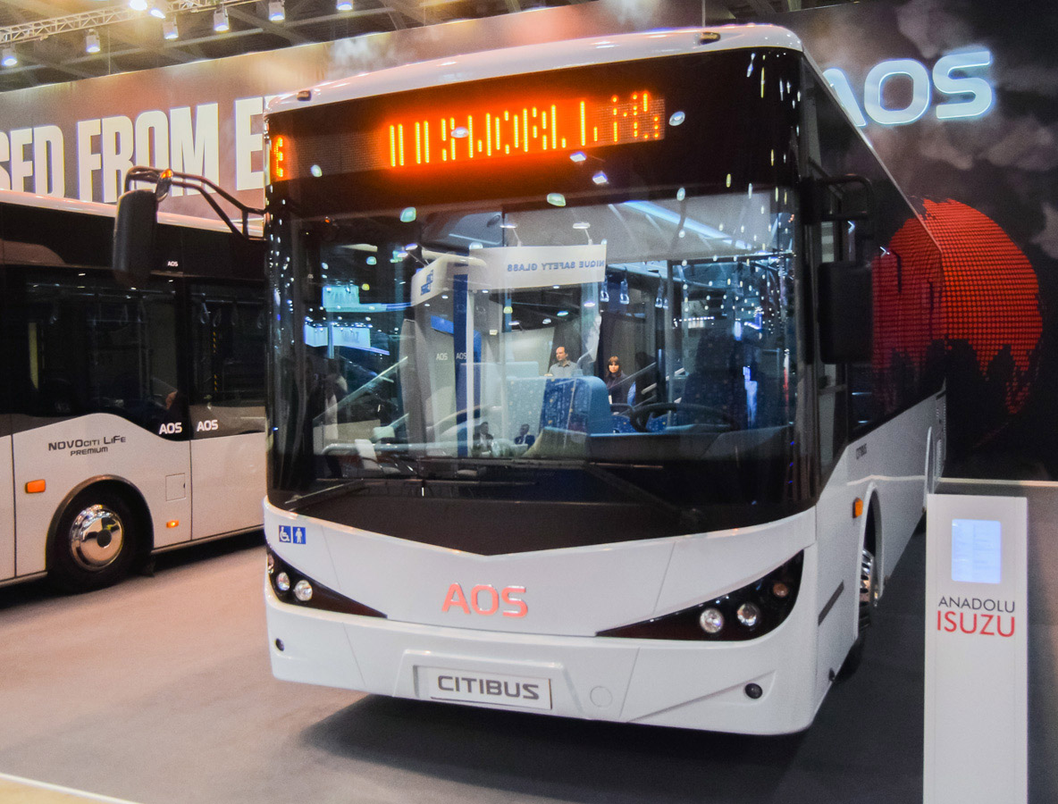 Moscow, Anadolu Isuzu Citibus (Yeni) # AOS-012; Moscow region — International coach&bus show "Busworld 2018"