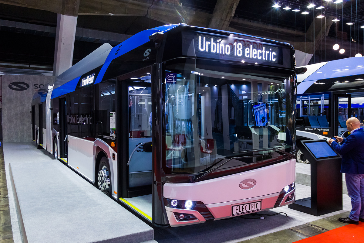 Poland, Solaris Urbino IV 18 electric # n/a; Belgium — Busworld Europe 2019