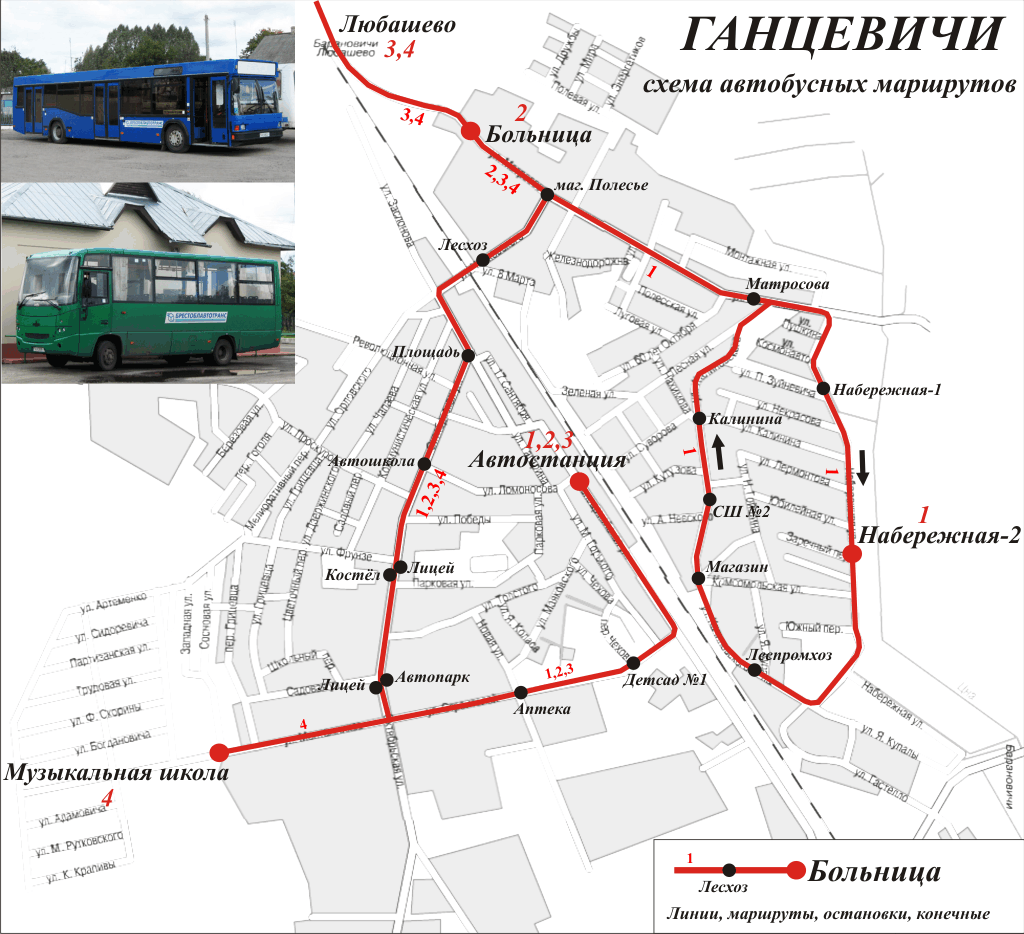 Карта общественного транспорта брест