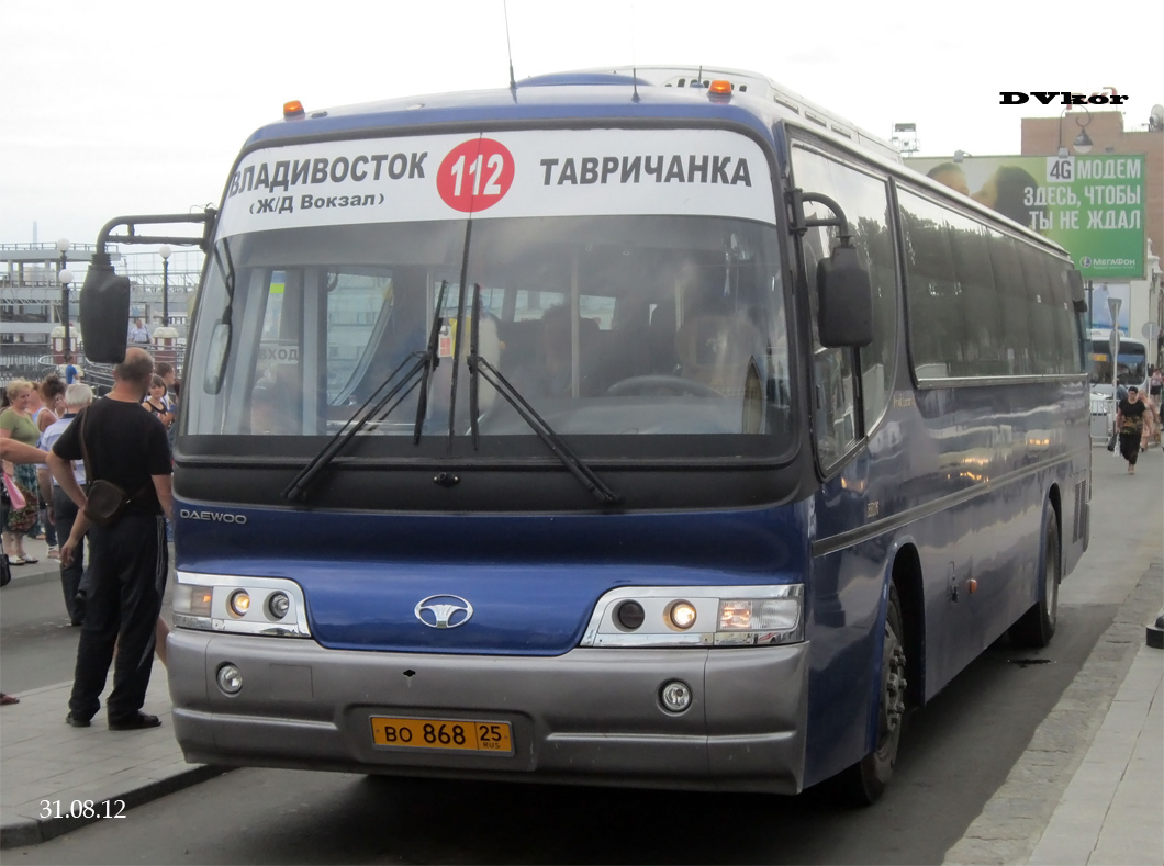 Расписание 111 автобуса надеждинск. Daewoo bh116. Автобуса 112 Владивосток Тавричанка. 112 Маршрут Владивосток. Автобус 112.