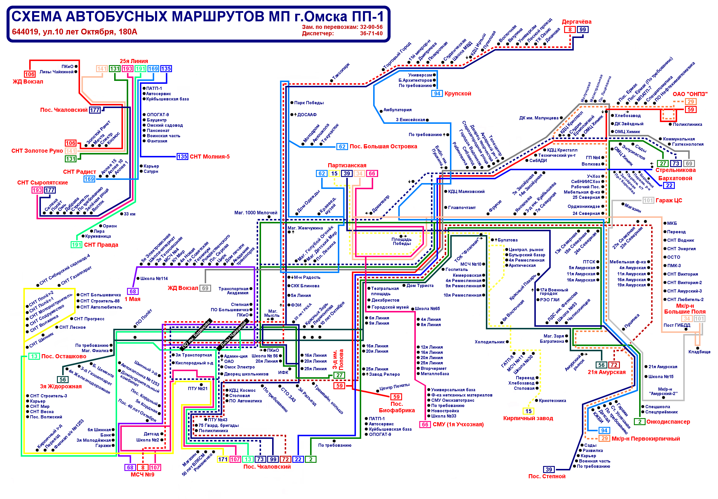 Карта маршрутов автобусов брянск