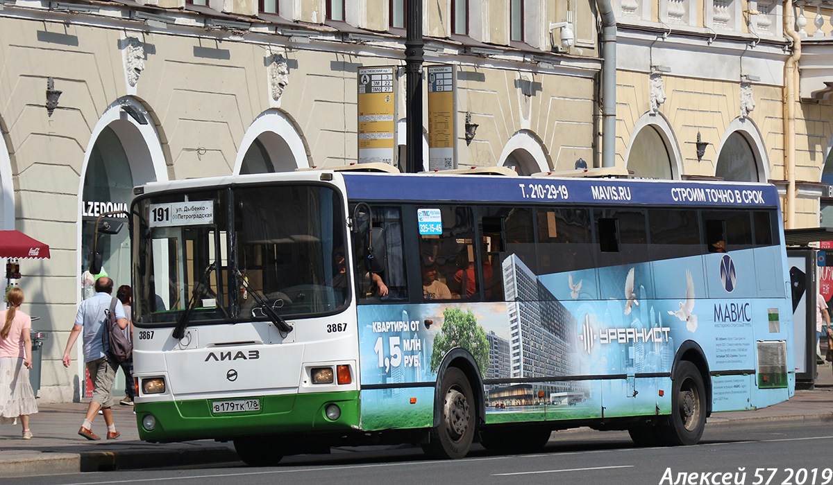 Автобусный маршрут 191 в Санкт-Петербурге