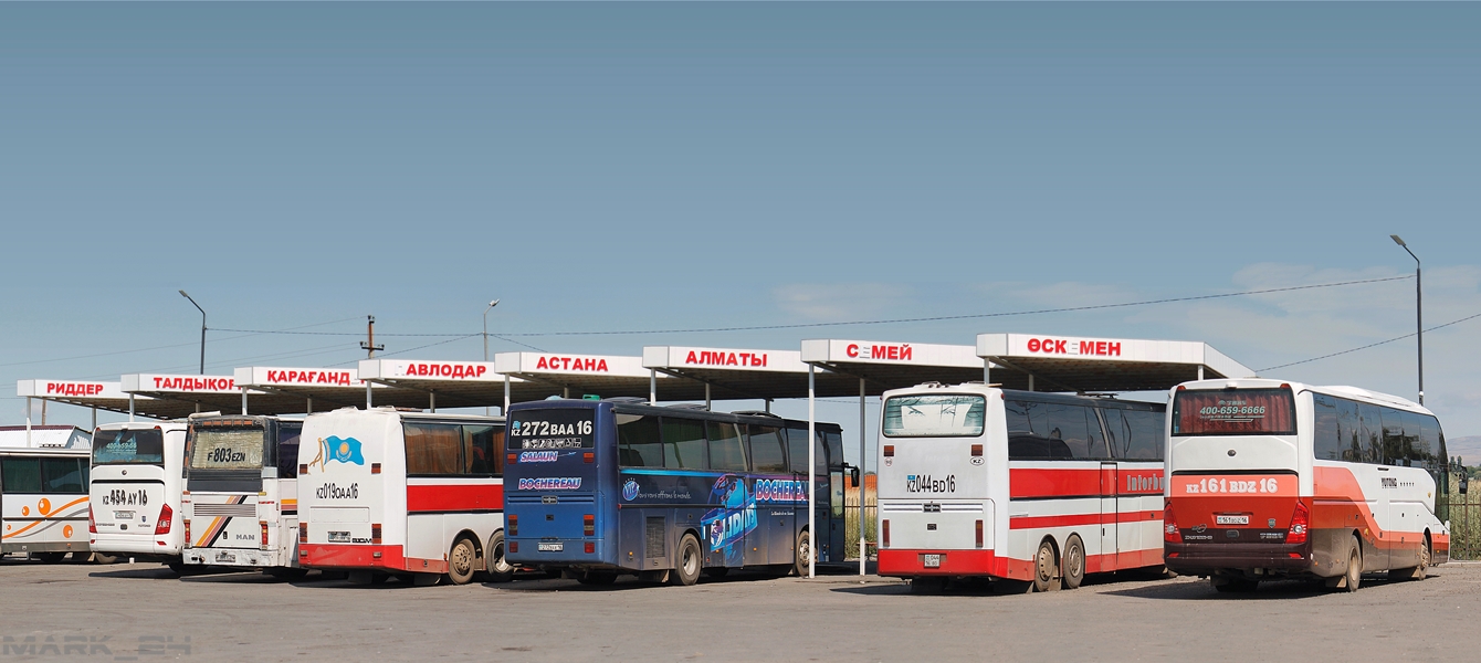 East Kazakhstan province, Yutong ZK6122H9 # 161 BDZ 16; East Kazakhstan province — The final stops, terminals and stations, territory PATP